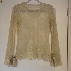 Cream lace blouse
